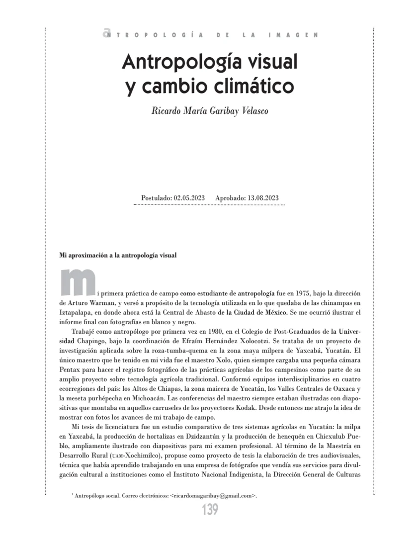 Vista previa de Antropología visual y cambio climático