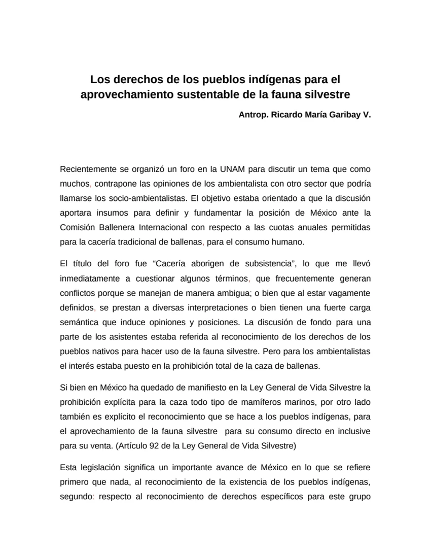 Vista previa de Los derechos de los pueblos indígenas para el aprovechamiento sustentable de la fauna silvestre