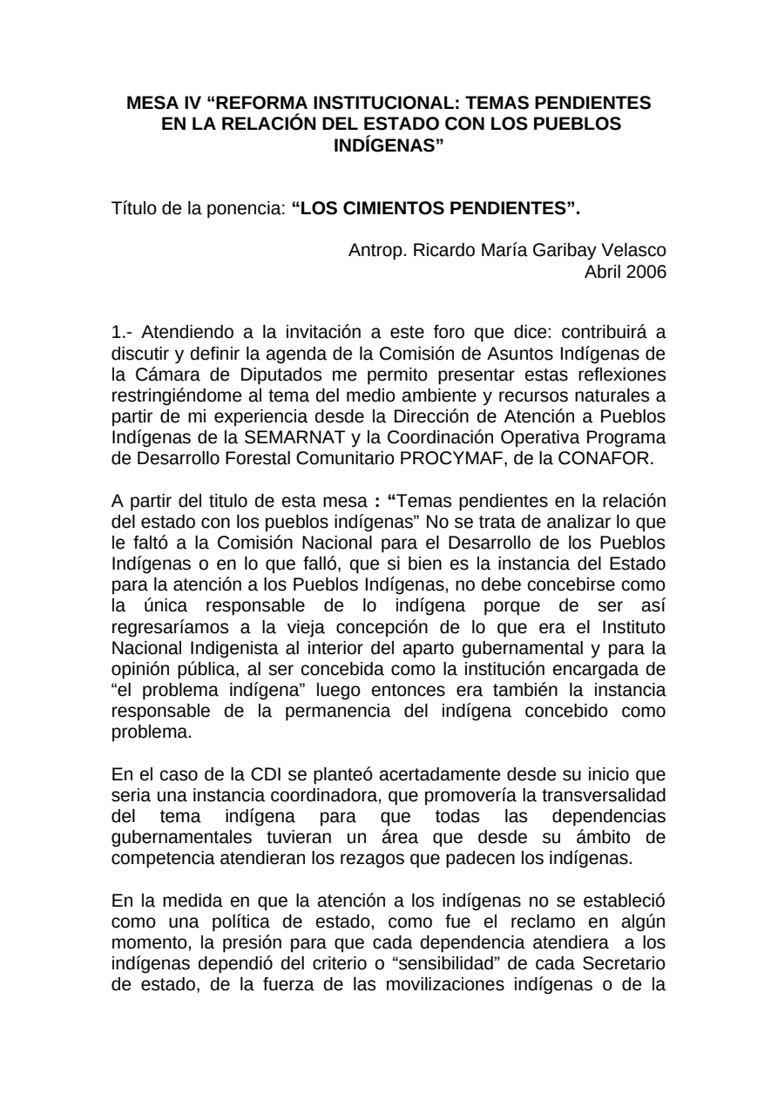 Vista previa de Los cimientos pendientes